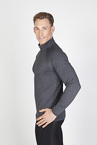 Ramo Mens Heather Half-Zip