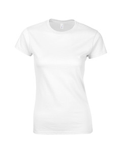 Gildan 64000L Fitted Ladies Tee - White