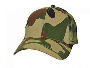 Camo Cap 6-Panel 100% with Mesh Backing
