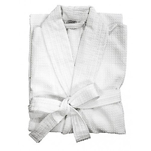 Waffle Bathrobe with Collar