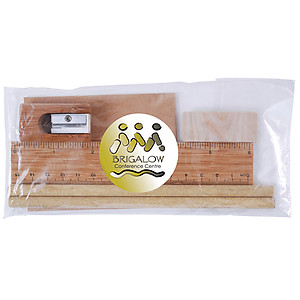 Bamboo Stationery Set in Cello Bag