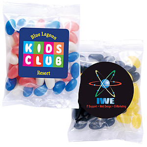 Corporate Colour Mini Jelly Beans in 60 Gram Cello Bag
