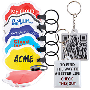 LED PVC Flashlight Keytag up to 2 colour print (INDENT)