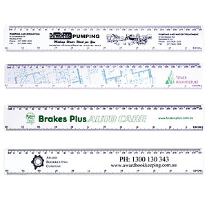 Ruler White 30cm Premium Plastic 