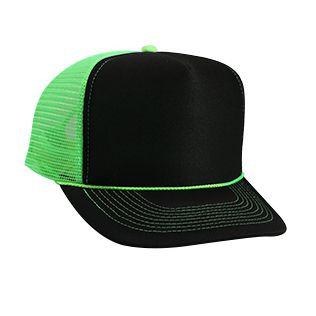 OTTO Black Trucker with Neon Mesh & Braid