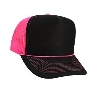 OTTO Black Trucker with Neon Mesh & Braid