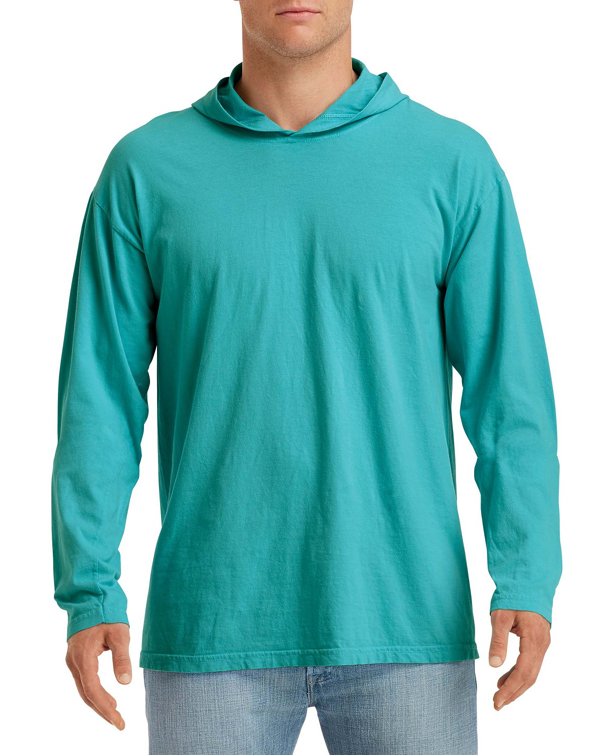 Comfort Colours 4900 CC Long Sleeve Hooded Tee - S-XL