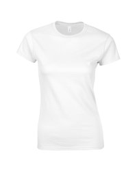 Gildan 64000L Fitted Ladies Tee - White