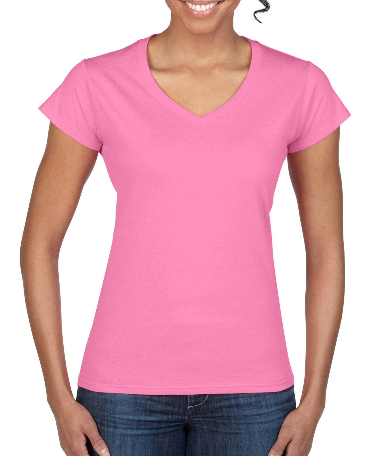 Gildan 64V00L Fitted Ladies V-Neck Tee - Colours