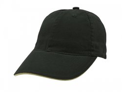 Washed Cotton Cap with Sandwich Peak