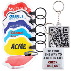 LED PVC Flashlight Keytag up to 2 colour print (INDENT)