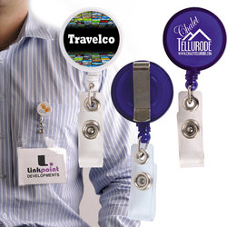 Retractable Name Badge Holder with Metal Clip