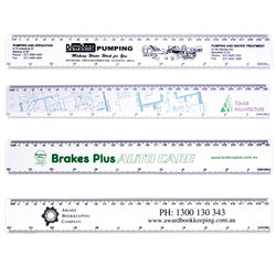 Ruler White 30cm Premium Plastic 