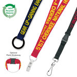 19mm Enviro Friendly Woven Text Lanyard